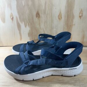 Skechers Navy Blue GOwalk Sport Strap Sandals Womens Size 11